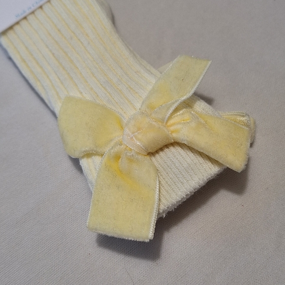 Beige Bow Knee-High Socks - Picture 2 of 2